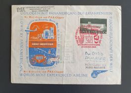 Flugpostbrief 1957 Panamerican Luftbrücke Graz - Montclair