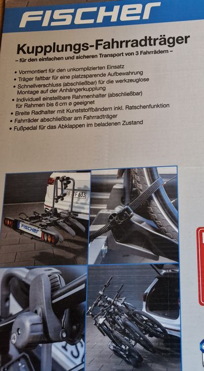 Fischer Supporti per biciclette: Fischer Kupplungs-Fahrradträger ProlineEvo 3 – Nuovo e nell'imballaggio originale da Zürich venduto da lea_c9zc 3