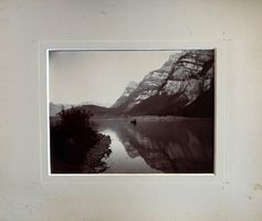 Klöntalersee , Herbstabend, grosse antike Fotografie
