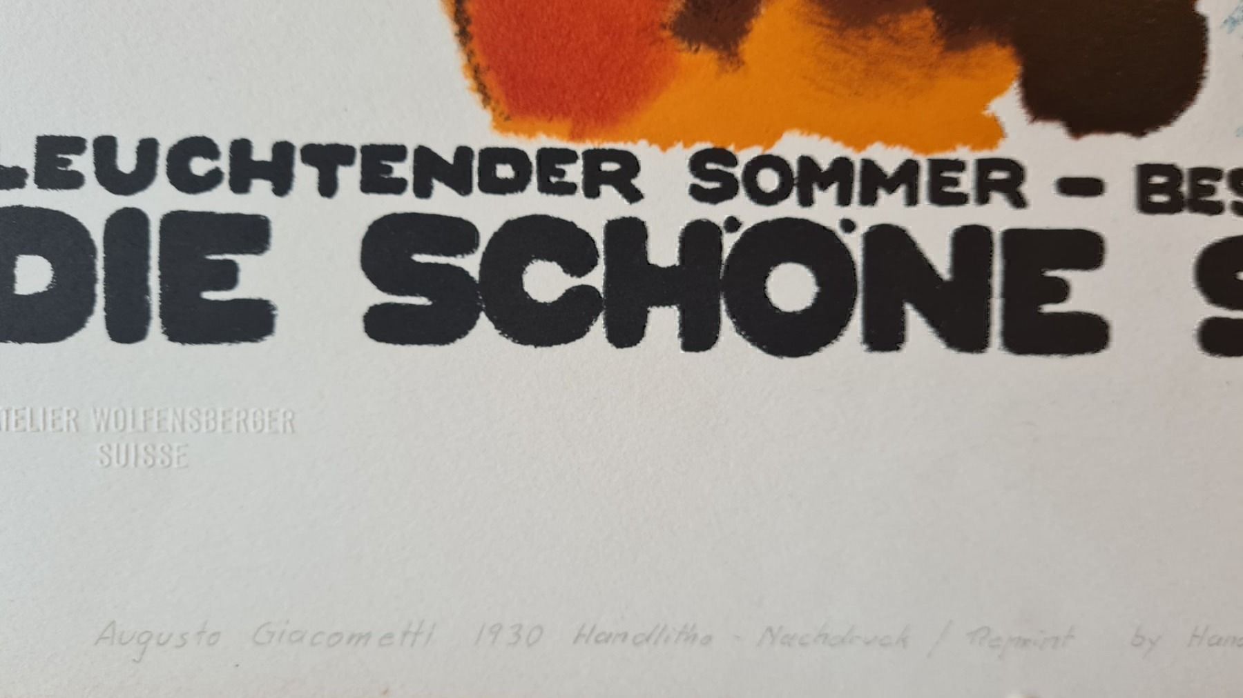 Grafica & Litografie: Augusto Giacometti Lithogr. 1930 Nachdr. – Usato da Emmenbrücke venduto da Kunstankaufverkauf9 5