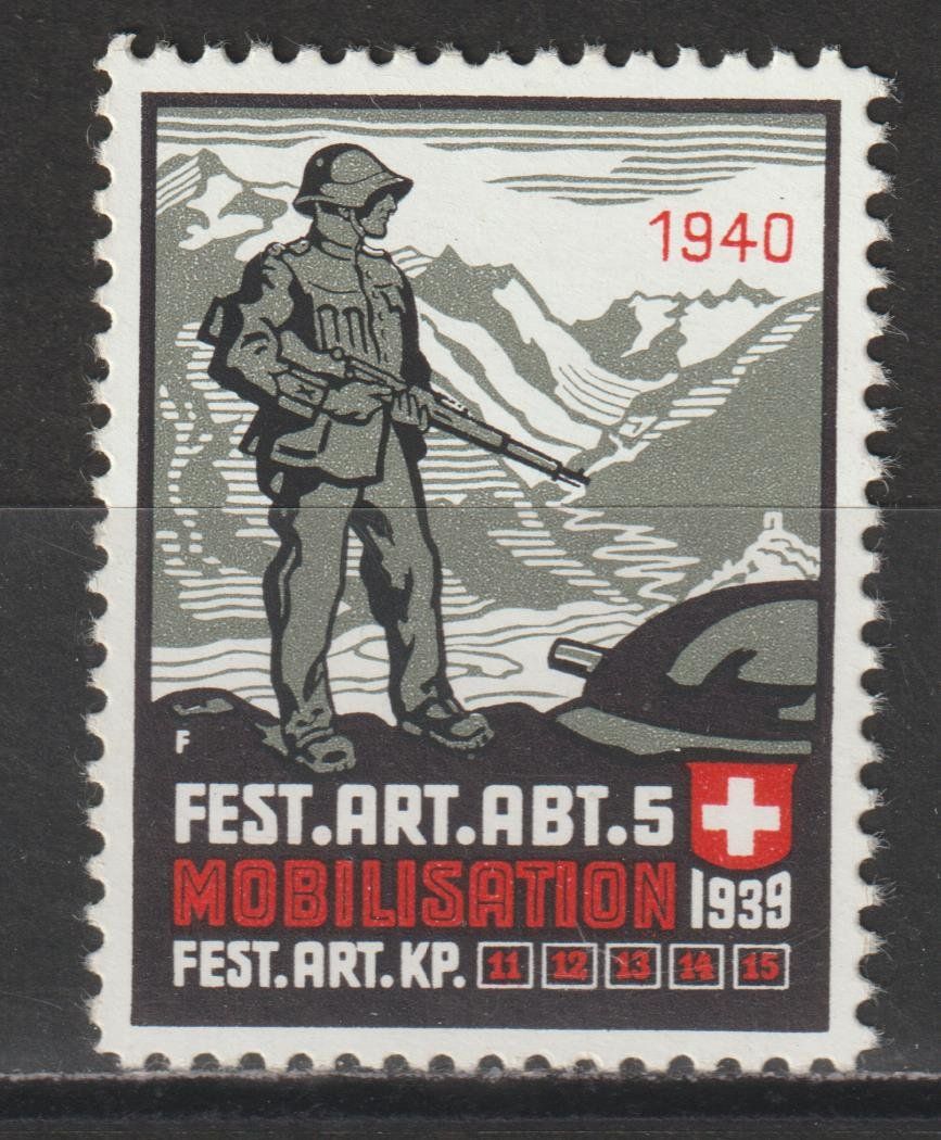 Alle Briefmarken: Artillerie Nr. 54/1 ** – Gebraucht aus Siebnen von Fstaehli