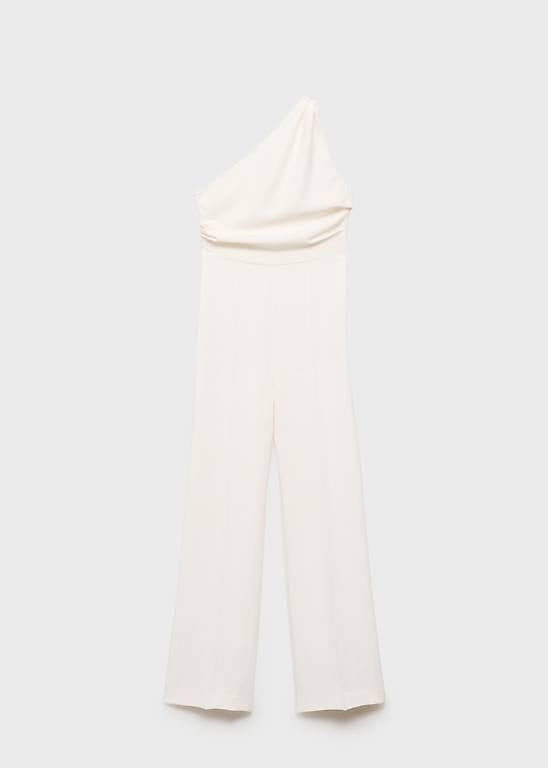 Mango Tute: Mango - cremeweiss asymmetrischer Jumpsuit – Nuovo (secondo la descrizione) da Zürich venduto da voyageca 1