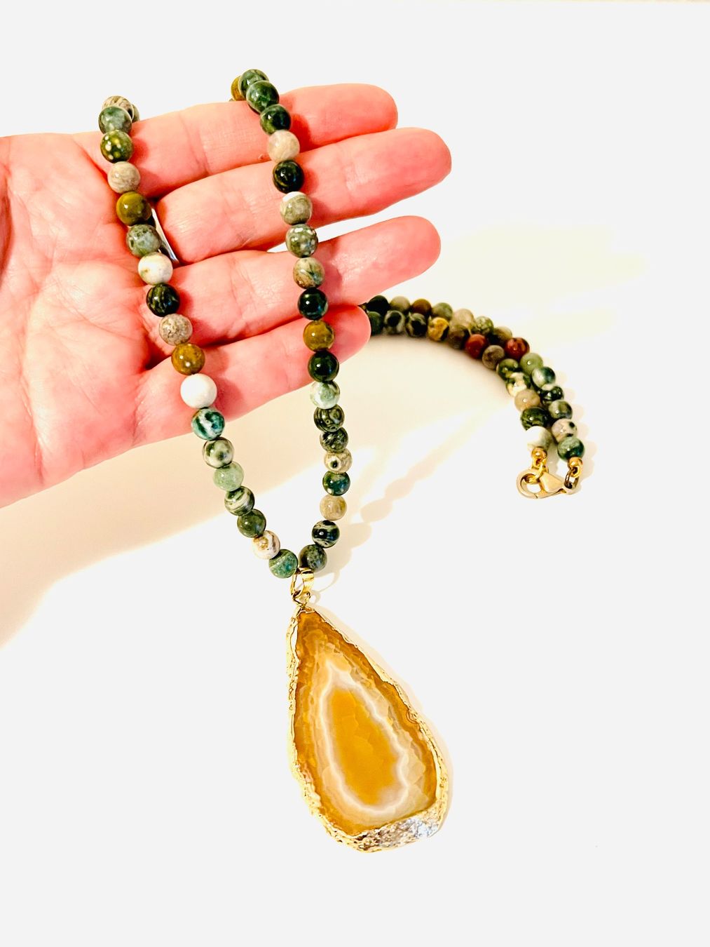 Ketten: Agate Pendant Necklace – Neu und originalverpackt aus Rüschlikon von topswissvintage 4