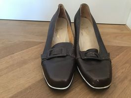 Vintage von der Löwenstrasse: braune Schuhe v. Lutomirsky 41