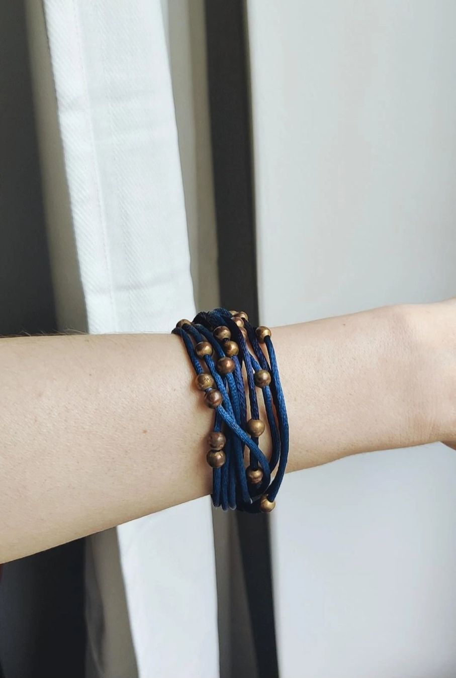 Bracciali & Braccialetti: Handgefertigtes Armband in Dunkelblau – Usato da Zürich venduto da tsu_76bc 2