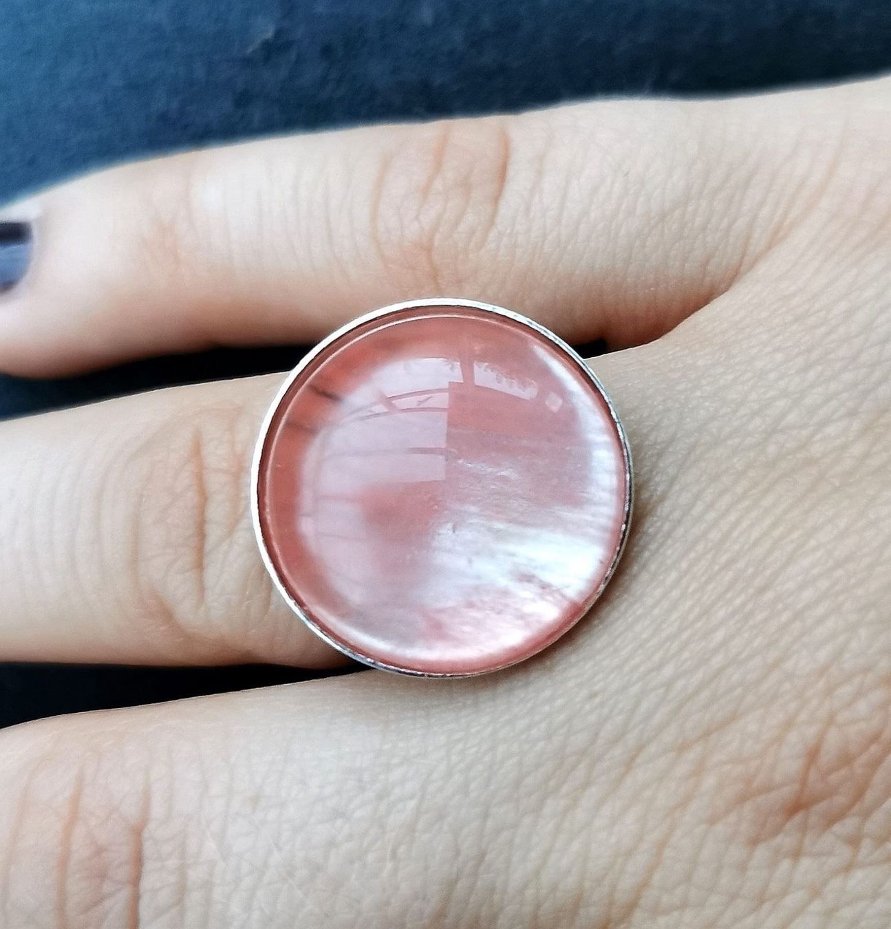Anelli: Bague Quartz Fraise et argent 925 – Nuovo e nell'imballaggio originale da Veyrier venduto da Leilazizou