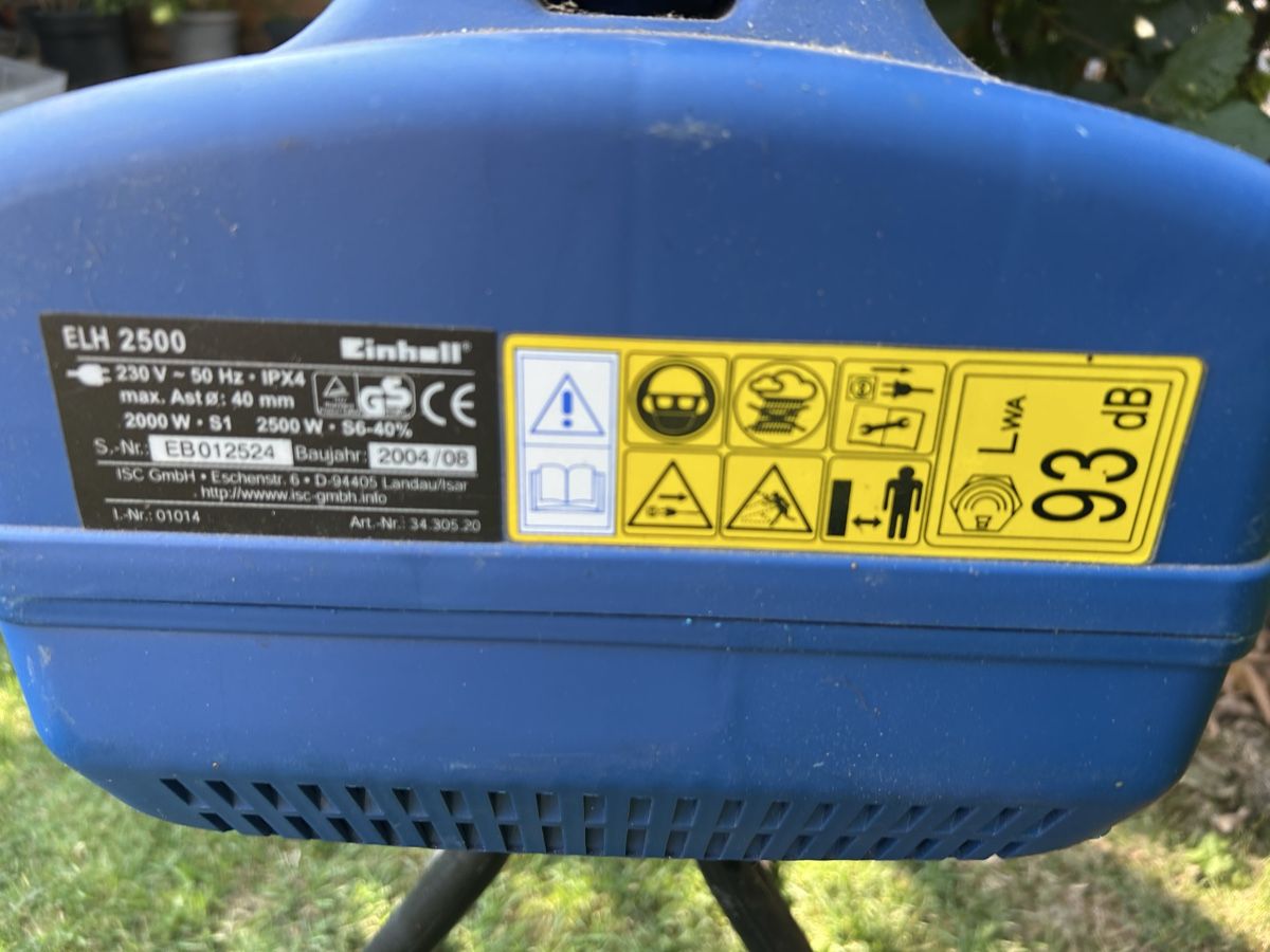 Einhell Déchiqueteuse: Broyeur végétaux Einhell ELM 2500 2000W occasion – D'occasion à Monthey par Choupy2 2