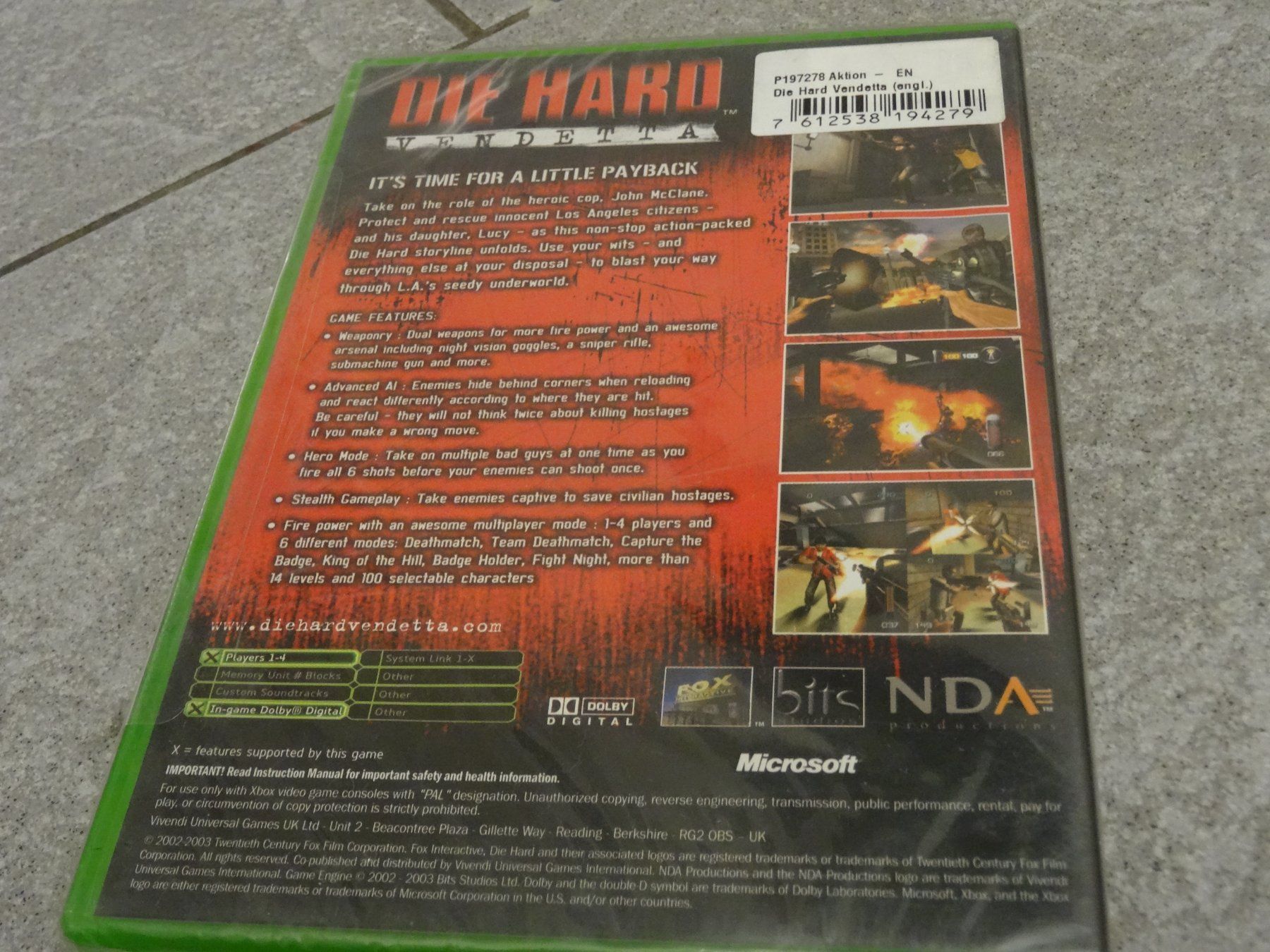 Microsoft Giochi: Die Hard Vendetta Xbox Spiel NEU – Nuovo e nell'imballaggio originale da Olten venduto da Disc-Ausverkauf 2