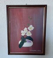 Orchideen  auf Stein Öl auf Leinwand 34 x 43 cm