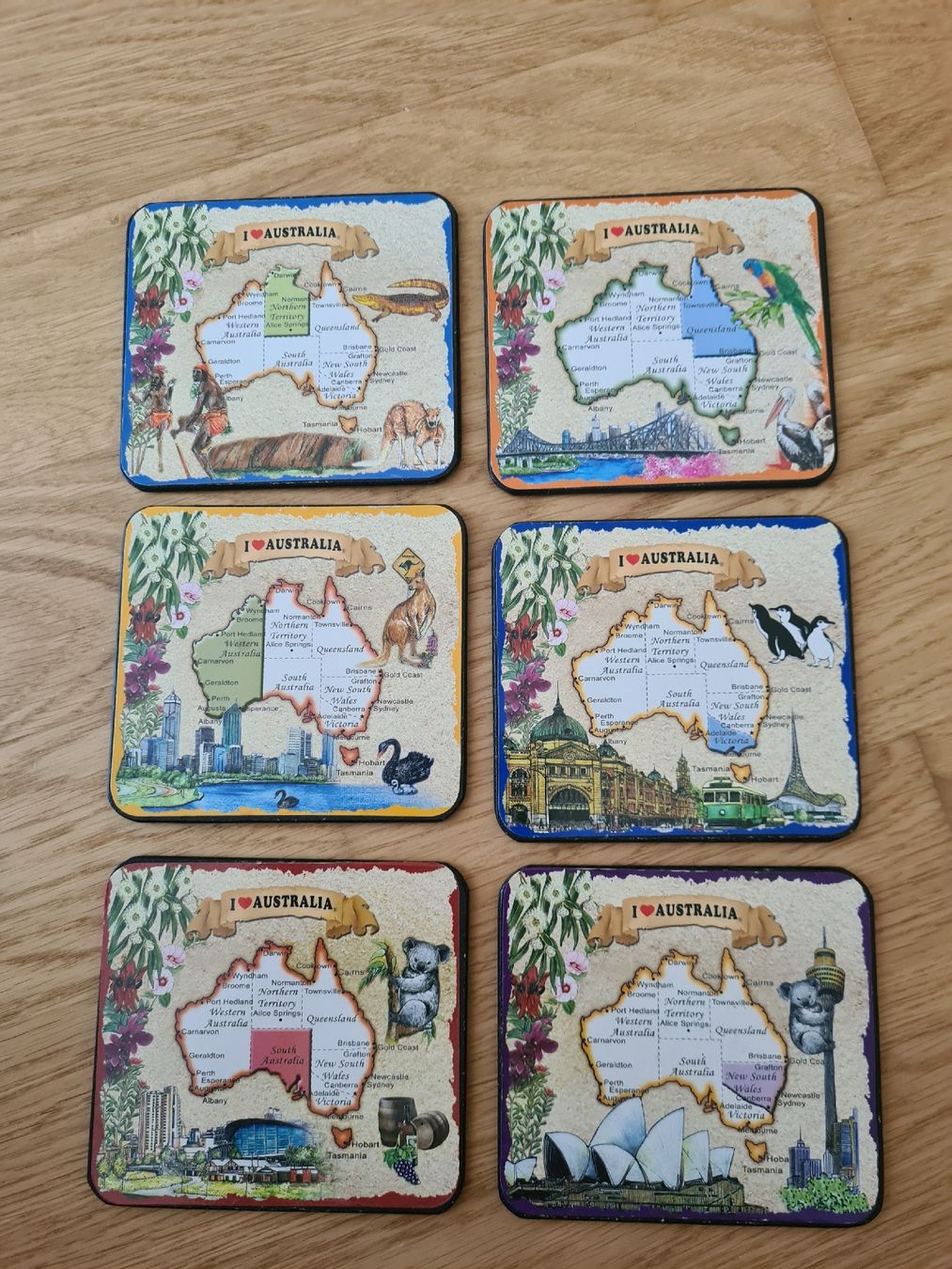 Untersetzer: Untersetzer I love Australia 6er Set  – Gebraucht aus Horw von Mirii91