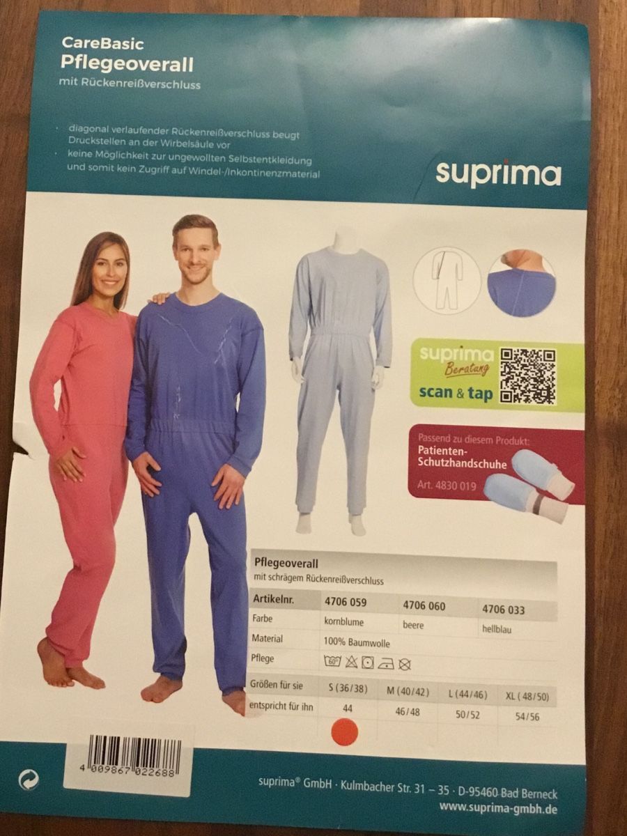 Produits d'entretien: Pflegeoverall Suprima CareBasic – Neuf avec emballage d'origine à Bern par Minnie74 1