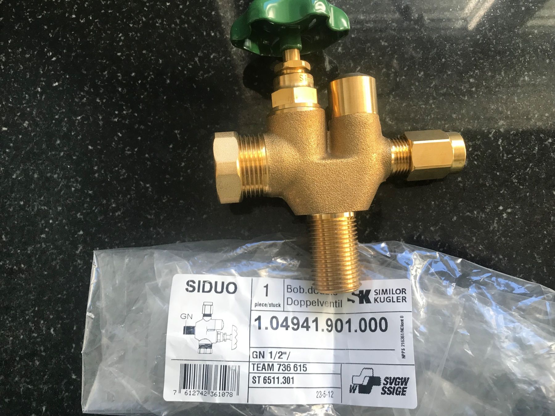 Rubinetteria: Siduo Doppelventil 1/2" – Nuovo e nell'imballaggio originale da winterthur venduto da Grami1