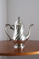 Vintage Kaffeekanne / Mokkakanne – versilbert – Barockstil
