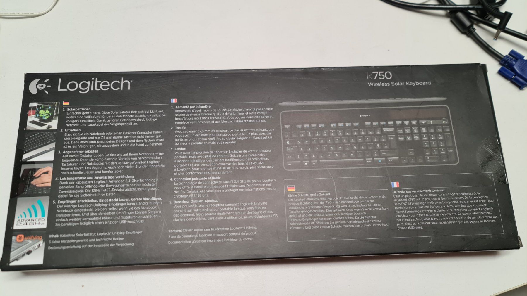 Logitech Tastaturen: Logitech K750 Wireless Solar Keyboard – Neu und originalverpackt aus Boswil von  1