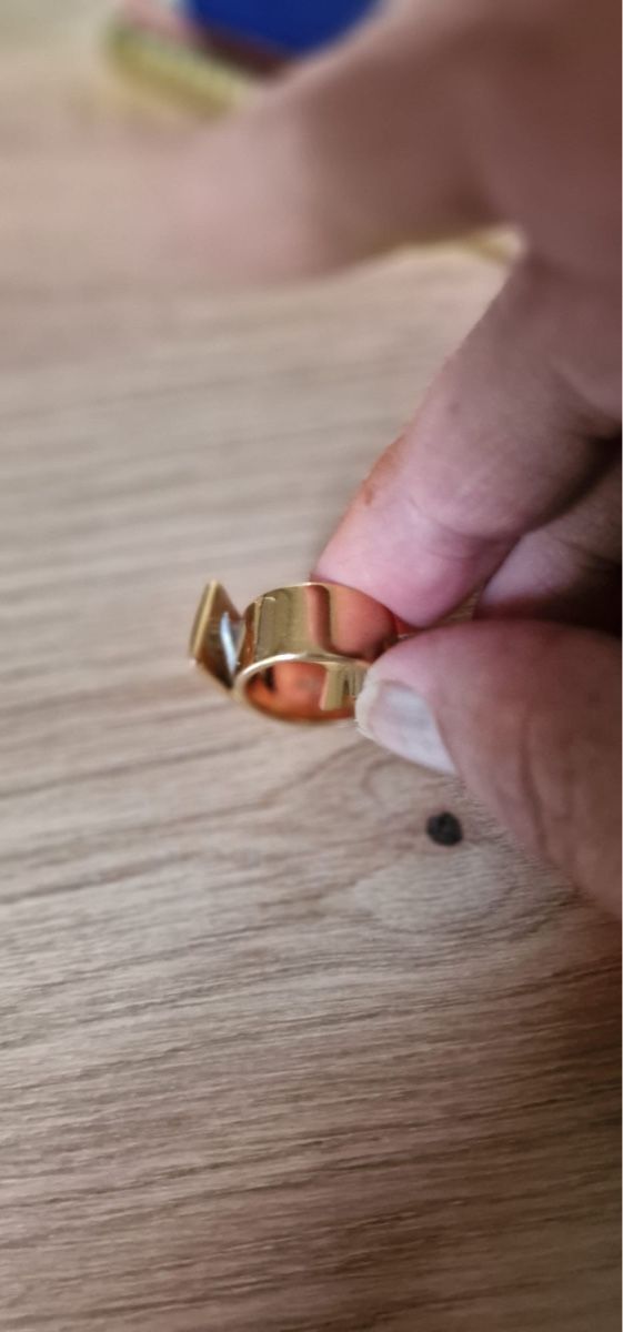 Pierre Lang Ringe: Pierre Lang Goldfarbener Damenring mit Stein, Grösse 54 – Gebraucht aus St. Gallen von mania03 3