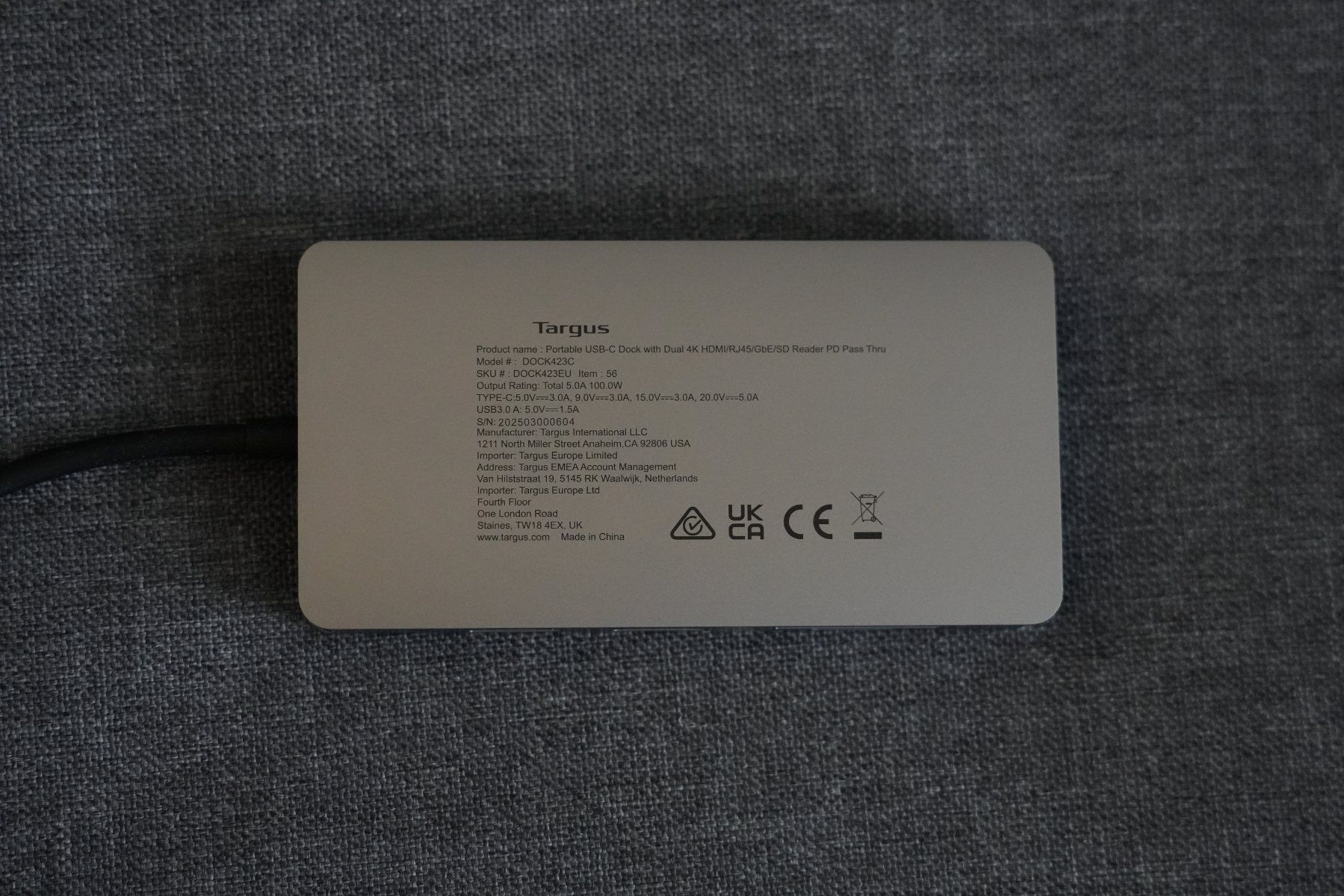 Targus Docking station: Targus USB-C Dual 4K Docking Station – Usato da Neuchâtel venduto da yan_lq56 3