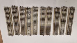 Märklin H0, M- Gleise, gerade 180mm, 5 Stück
