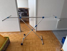 Wäscheständer ausziehbar, Metall, blau, guter Zustand