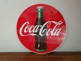 Emailschild Coca Cola USA 1990 Emaille Schild Reklame Retro
