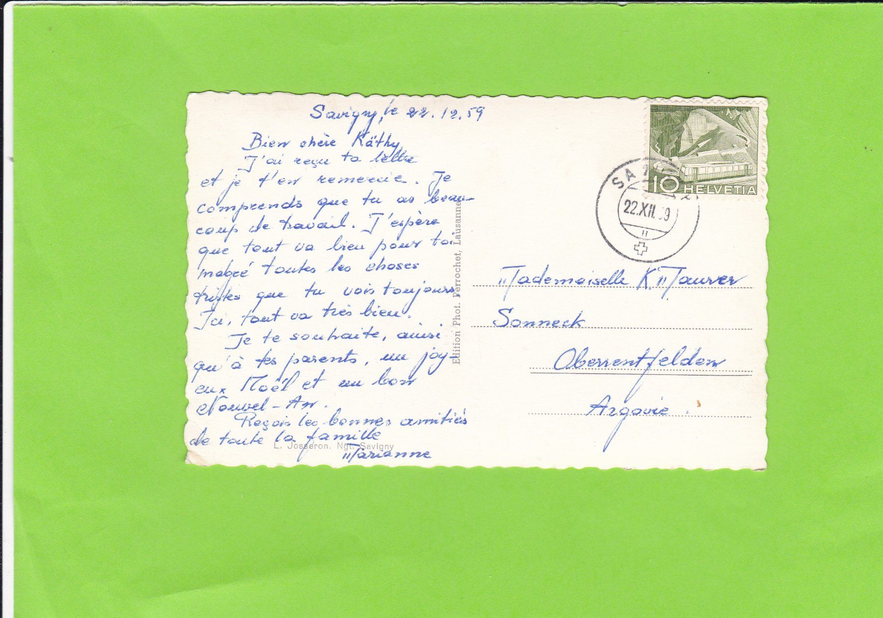 Cartoline postali: Savigny, le collège – Usato da St. Peterzell venduto da neckertal 1