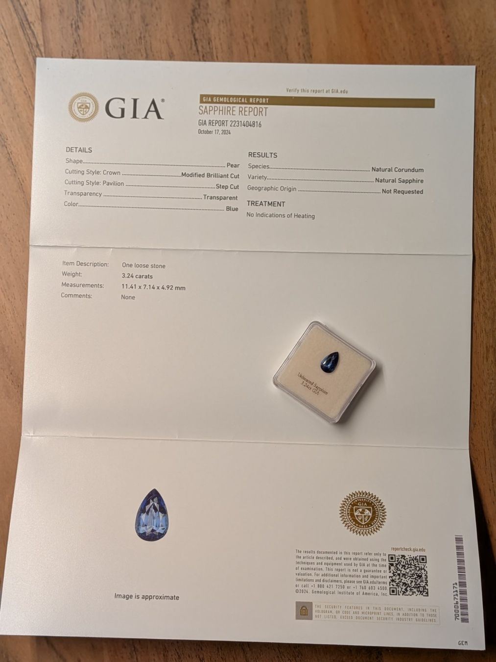 Pietre preziose: Saphire 3.24ct Unbehandelt – Nuovo (secondo la descrizione) da Bern venduto da Brene88