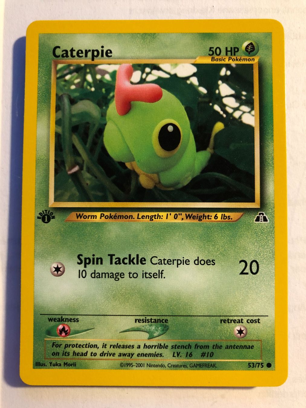 Sammelbilder & Trading cards: Caterpie 1st Neo Discovery - MINT - ab 1.- – Gebraucht aus Giubiasco von dan_pr8b