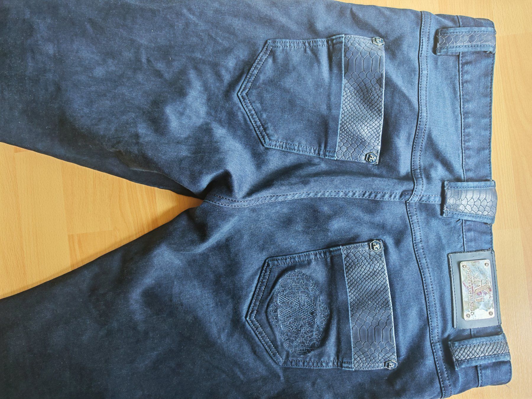 Pantaloni: ANGELO GALASSO Luxus Herren Jeans Dunkelblau Python M/ 34 – Usato da Pfäffikon SZ venduto da mat_qgm9 4