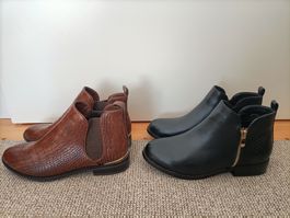 Schuhpaket mit 2 Paar Stiefeletten in Grösse 37, NEU!
