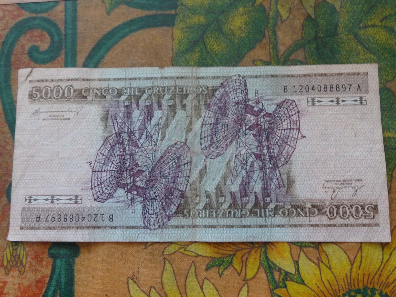 Banknoten: BRESIL  5000  Cruzeiros  Billet – Gebraucht aus Romanel-sur-Lausanne von Swift13 1
