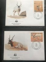 WWF Niger 1985 Wüstenantilope Satz illustr. Ersttagsbriefe
