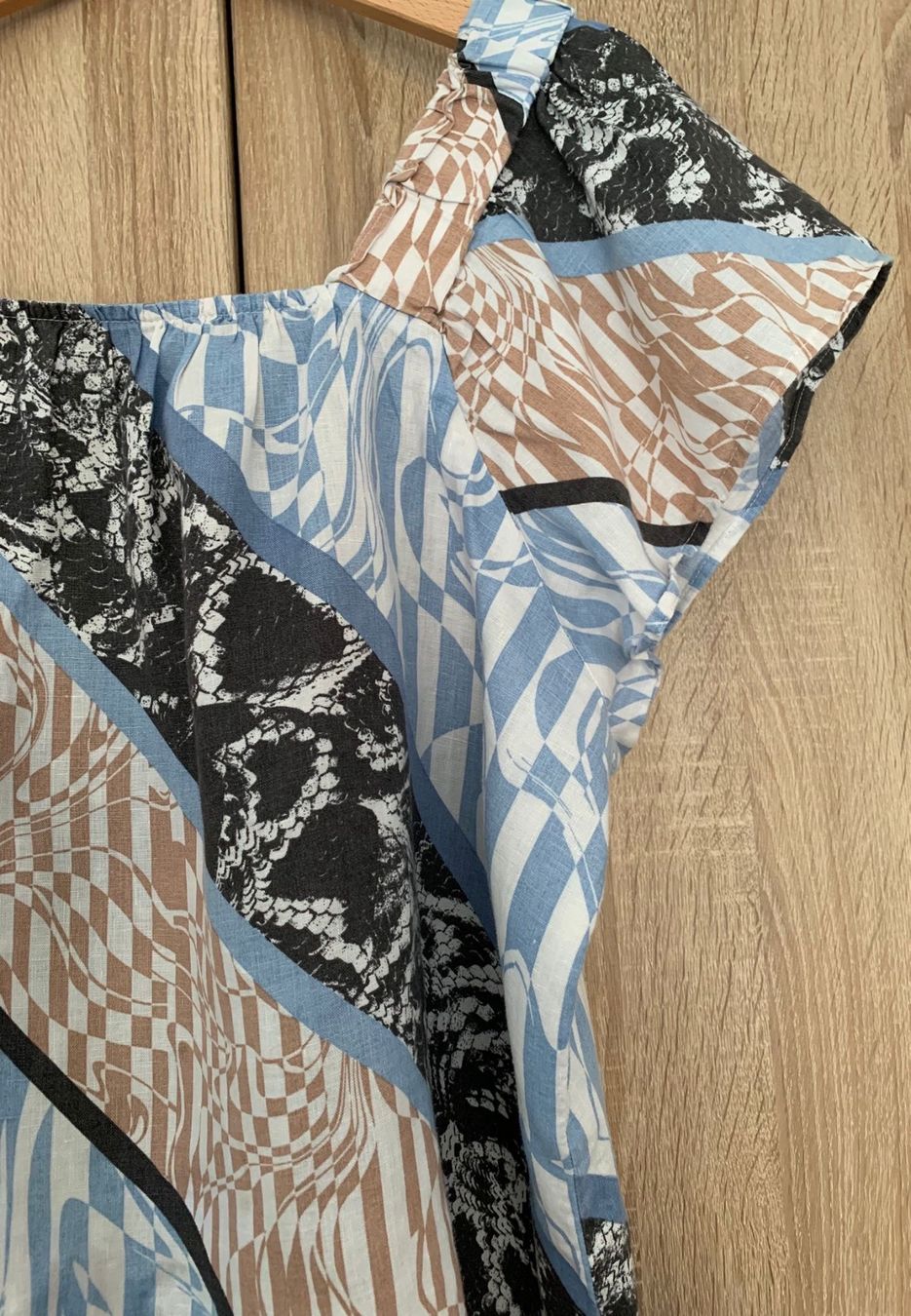 Next Camicette: Next Leinenbluse Grösse 46 bunt blau schwarz – Usato da Nussbaumen AG venduto da brigitebardot 5