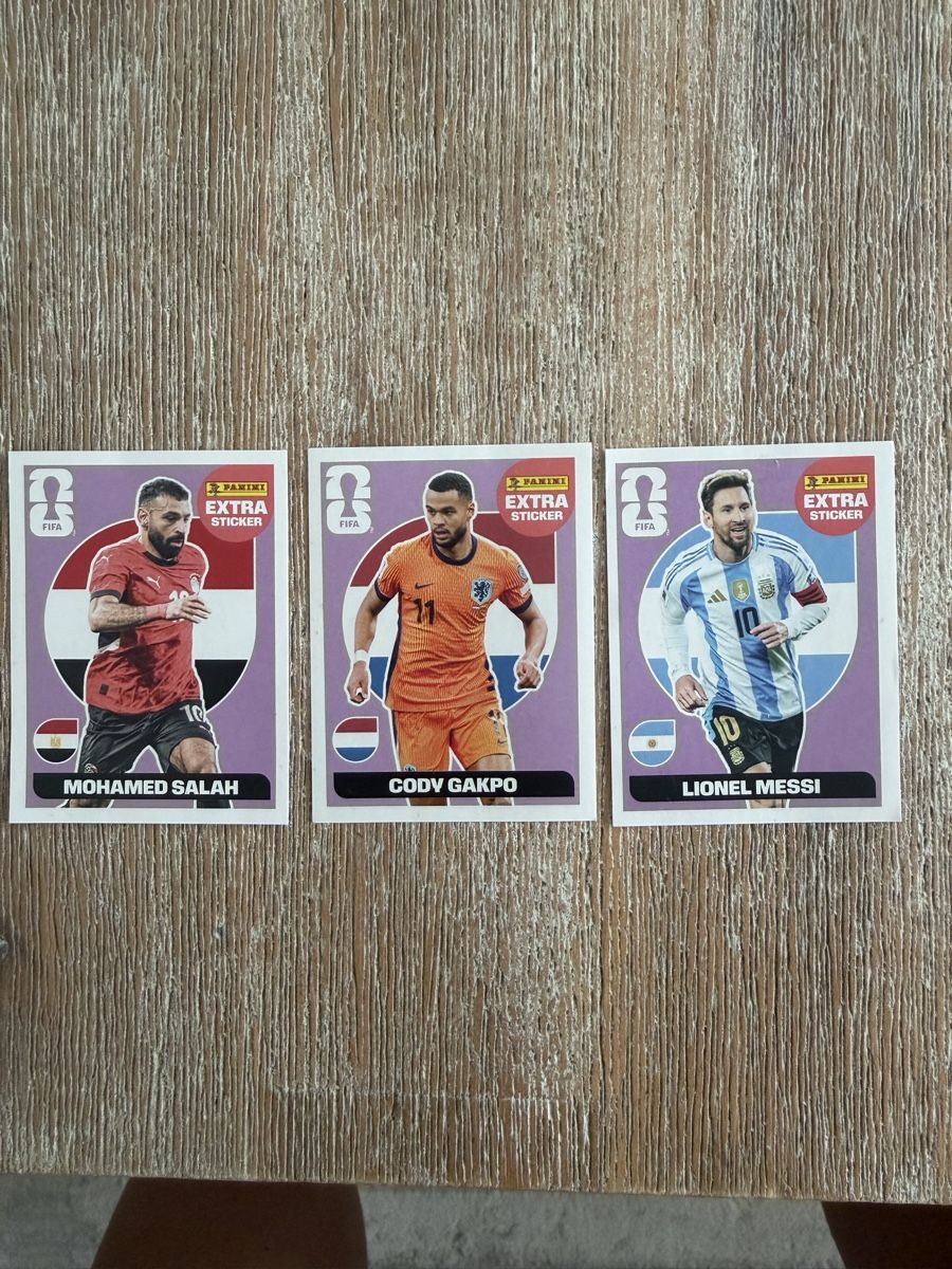 Panini Sammelbilder & Trading cards: Panini WM Extra Sticker- Messi - Gakpo - Salah – Neu (gemäss Beschreibung) aus Aeschi b. Spiez von Spatzumuus1