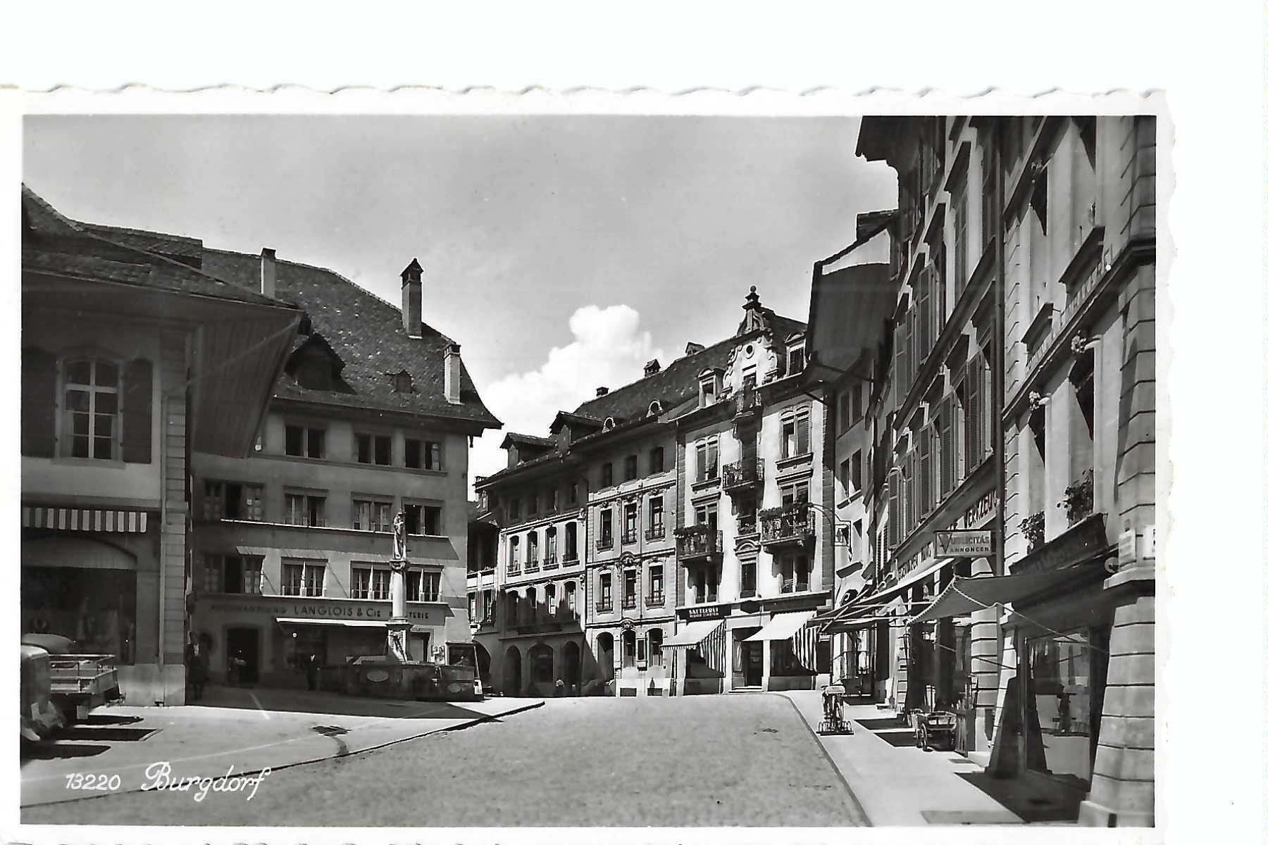 Cartoline postali: Burgdorf Marktplatz 1947 – Usato da Thun venduto da 44wart