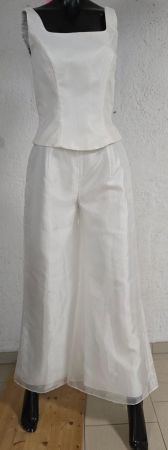 Elegantes, zweiteiliges Hosen-Ensemble in Weiss, neu!