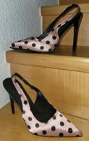Slingpumps, rosa mit Pünktli, polka dot, rose girl shoe