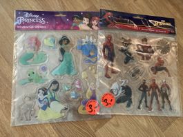 Window Gel Sticker Spiderman und Prinzessinnen