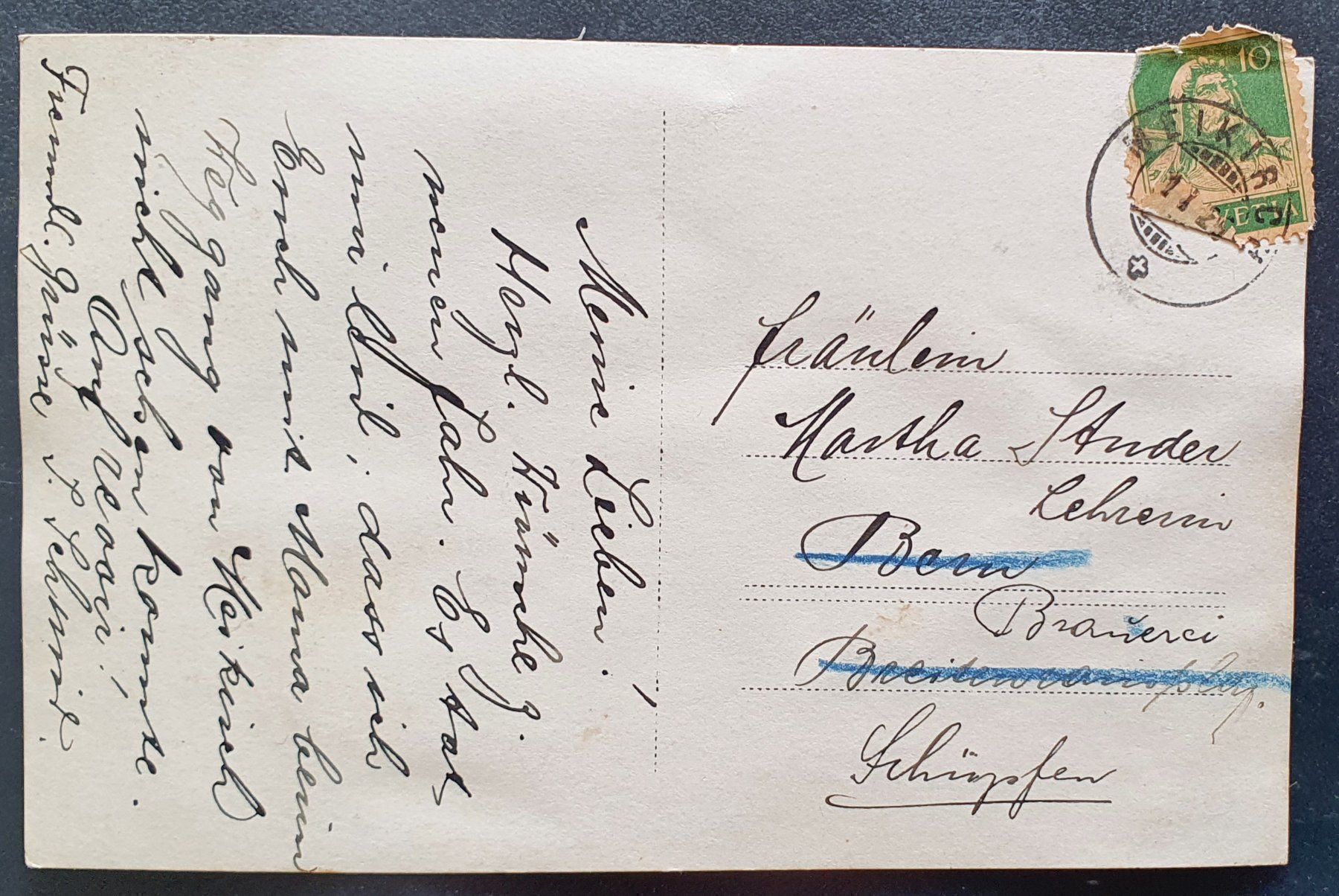 Cartoline postali: Meikirch um 1920 - Wohnhaus Wo? – Usato da Kreuzlingen venduto da Rschweiz1 1