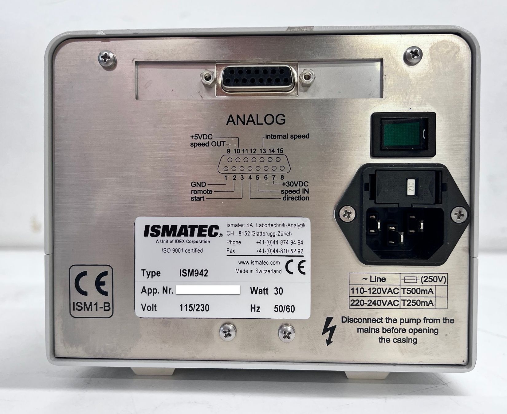 Accessori da laboratorio: Ismatec ISM94 High Precision Multi Channel Pump – Usato da Niederdorf venduto da LeptonAG_Labor 6