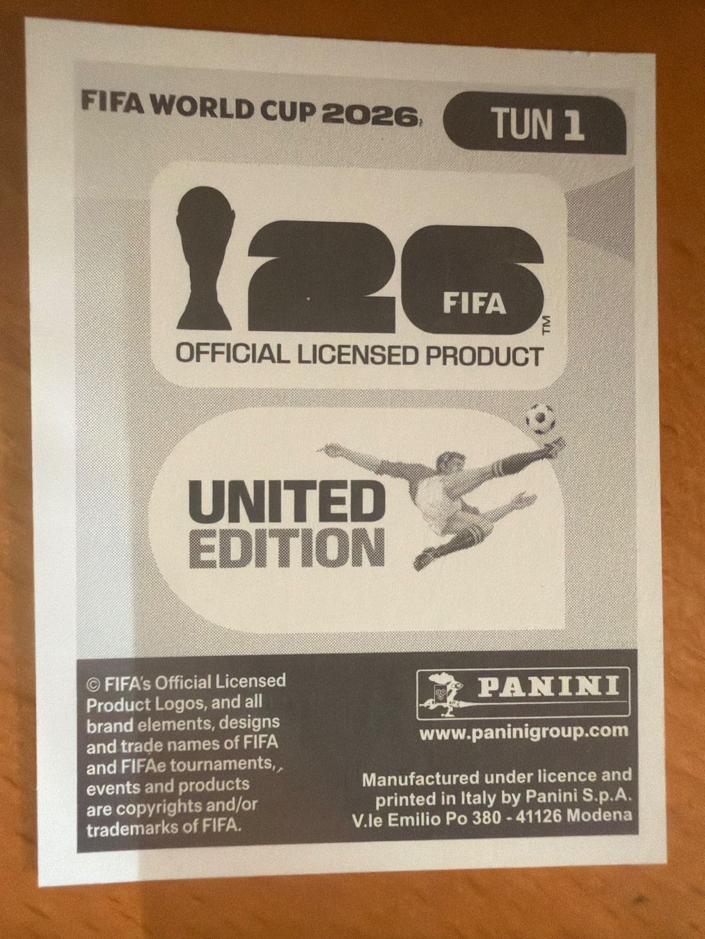 Panini Cartes à collectionner: Panini TUN1 – Neuf (Voir description) à Susten par Rechnun 1