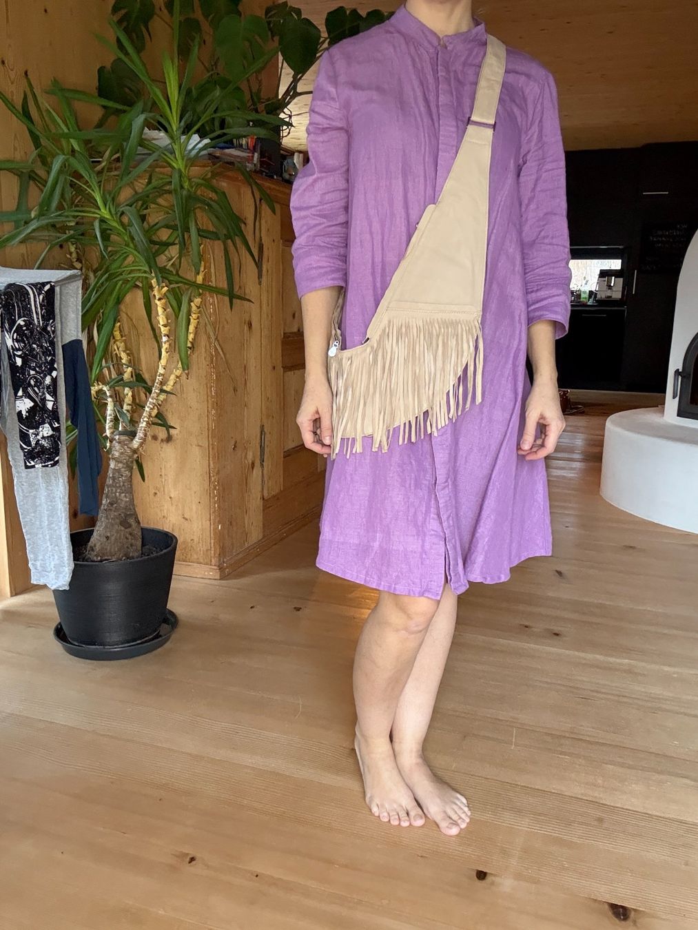 Taschen für Damen: Sash Bag Tan Fringe Leather Sash Bag – Gebraucht aus Môtier (Vully) von Iljos 4