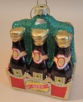 Weihnachtsbaumschmuck SIXPACK beer Glas Christbaum Kugel