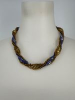 Glasperlen Halskette, Handmade, neuwertig, Spiraldesign