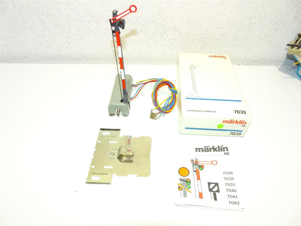 Märklin H0 7039 Orld. Main Signal 1 Portable Wing Illuminated Boxed