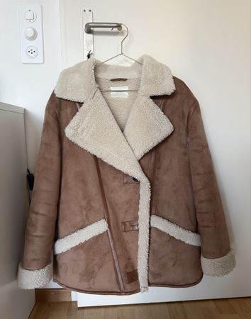 Super coole Kunstlederjacke im Pilotenstil, One Size
