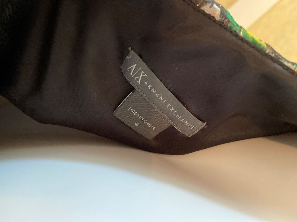 ARMANI EXCHANGE silk chiffon dress 8