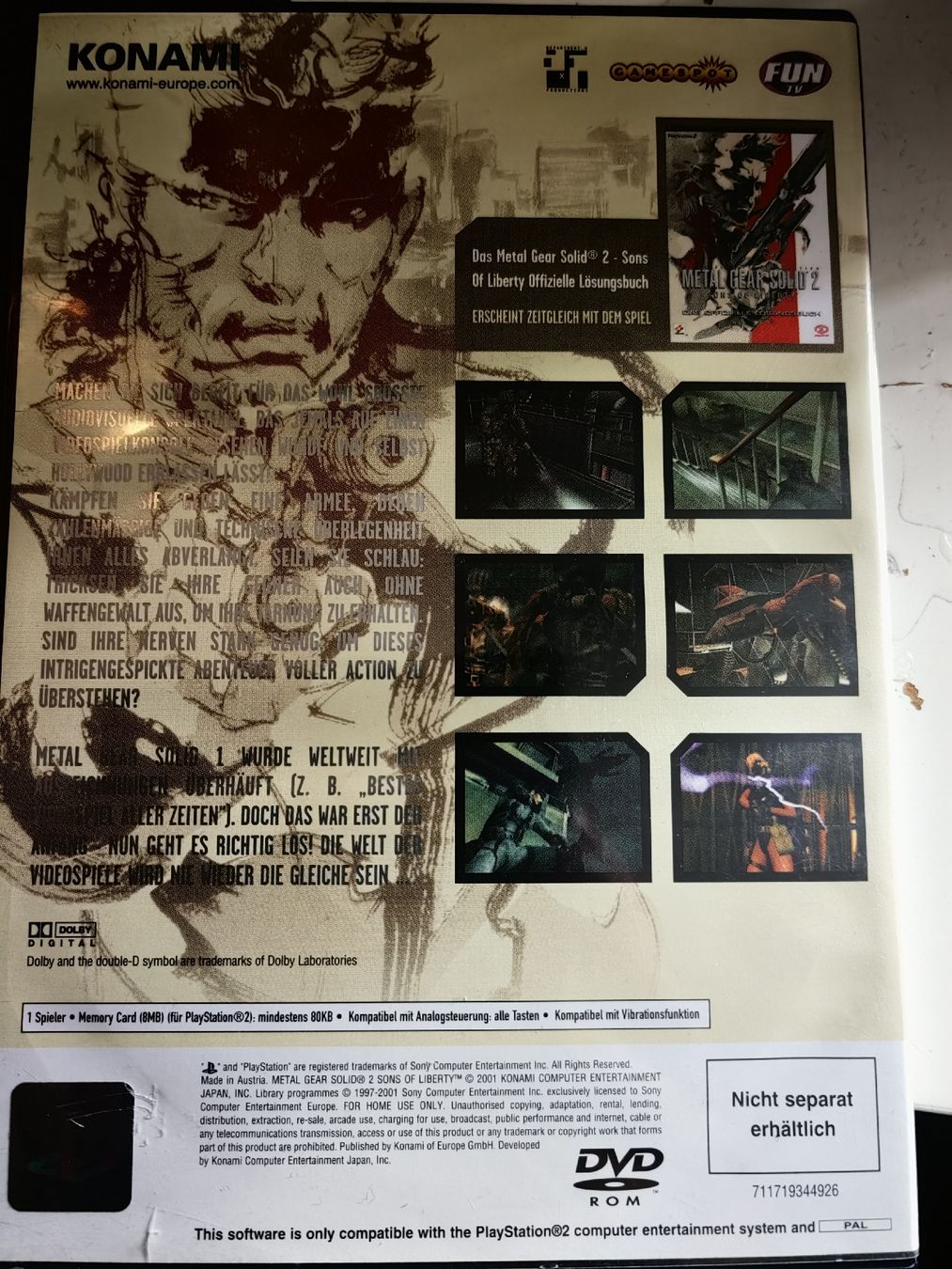 Spiele: Metal Gear Solid 2 PS2 gebraucht – Gebraucht aus Romanshorn von Dbaumann60 1