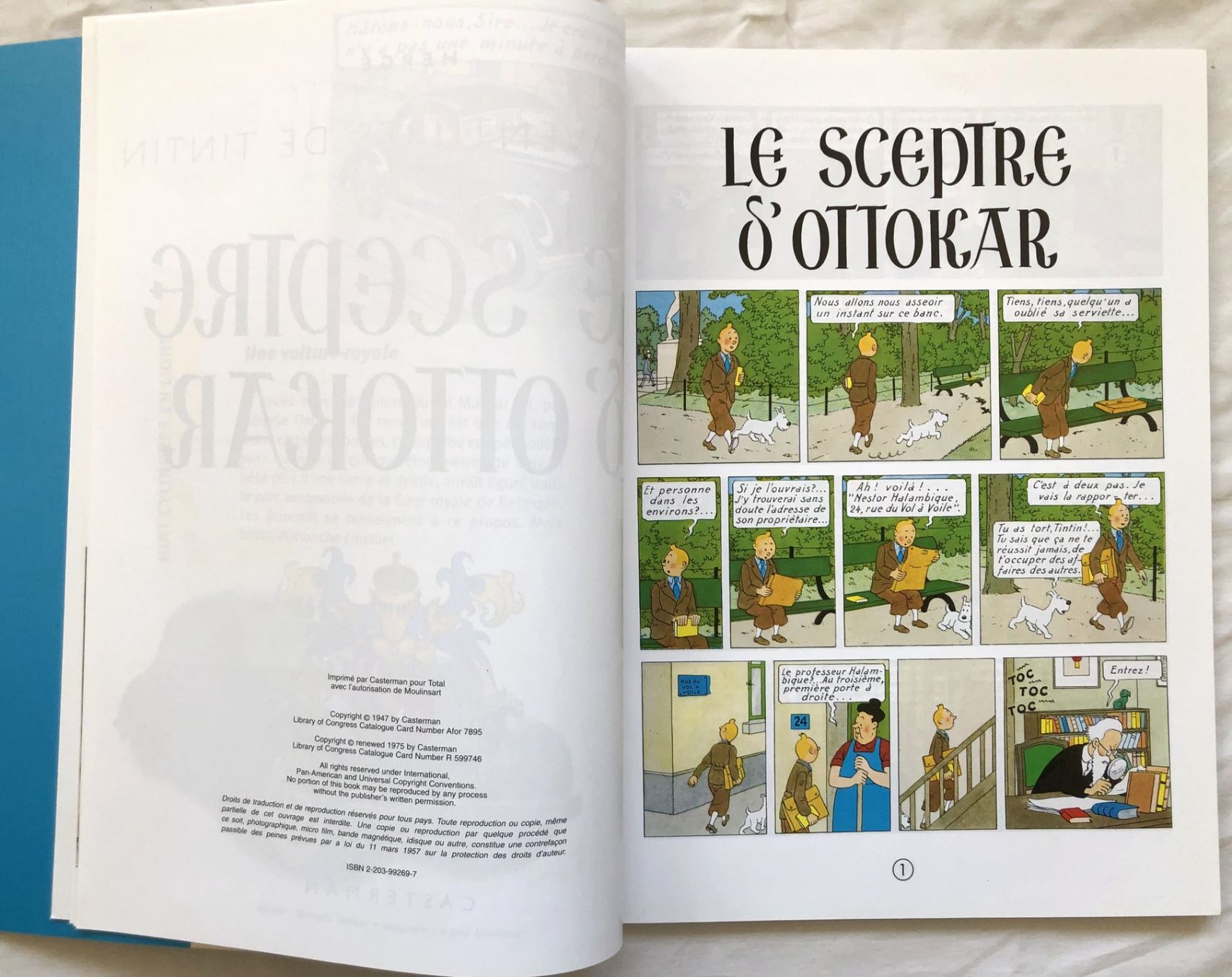 Fumetti: TINTIN + préface - LE SCEPTRE D'OTTOKAR – Usato da Schaffhausen venduto da durruti 5