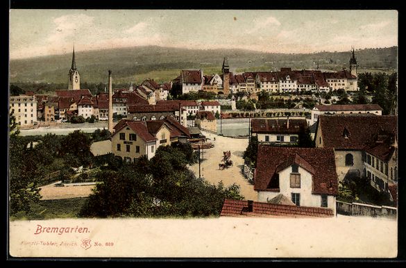 Cartoline postali: Bremgarten, Teilansicht mit Strassenpart – Usato da Berlin venduto da bartko-reher