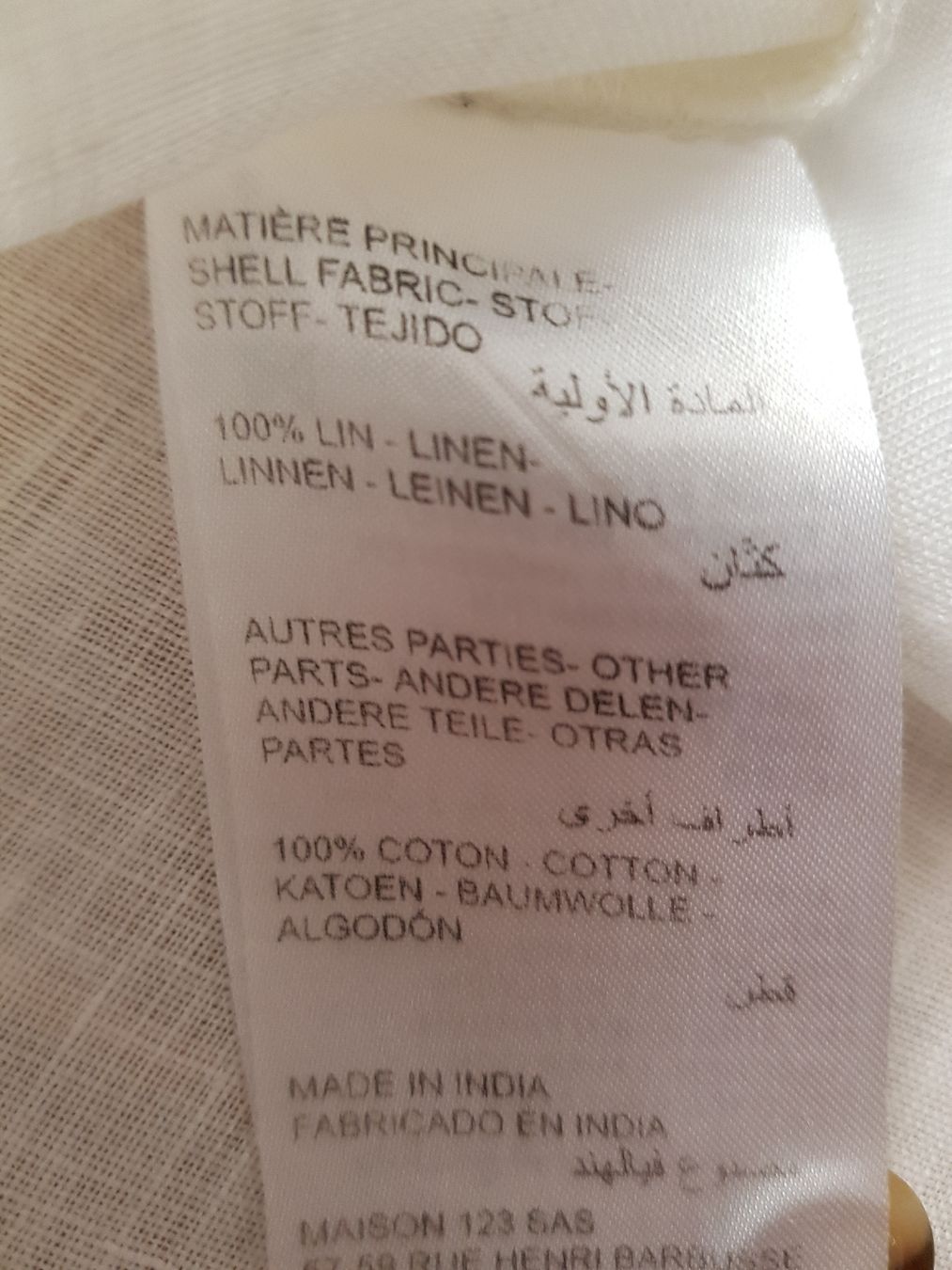 Maison 123 Camicette: Blouse blanche lin Maison 123 Taille 38 – Usato da Veyrier venduto da sosozizou 5