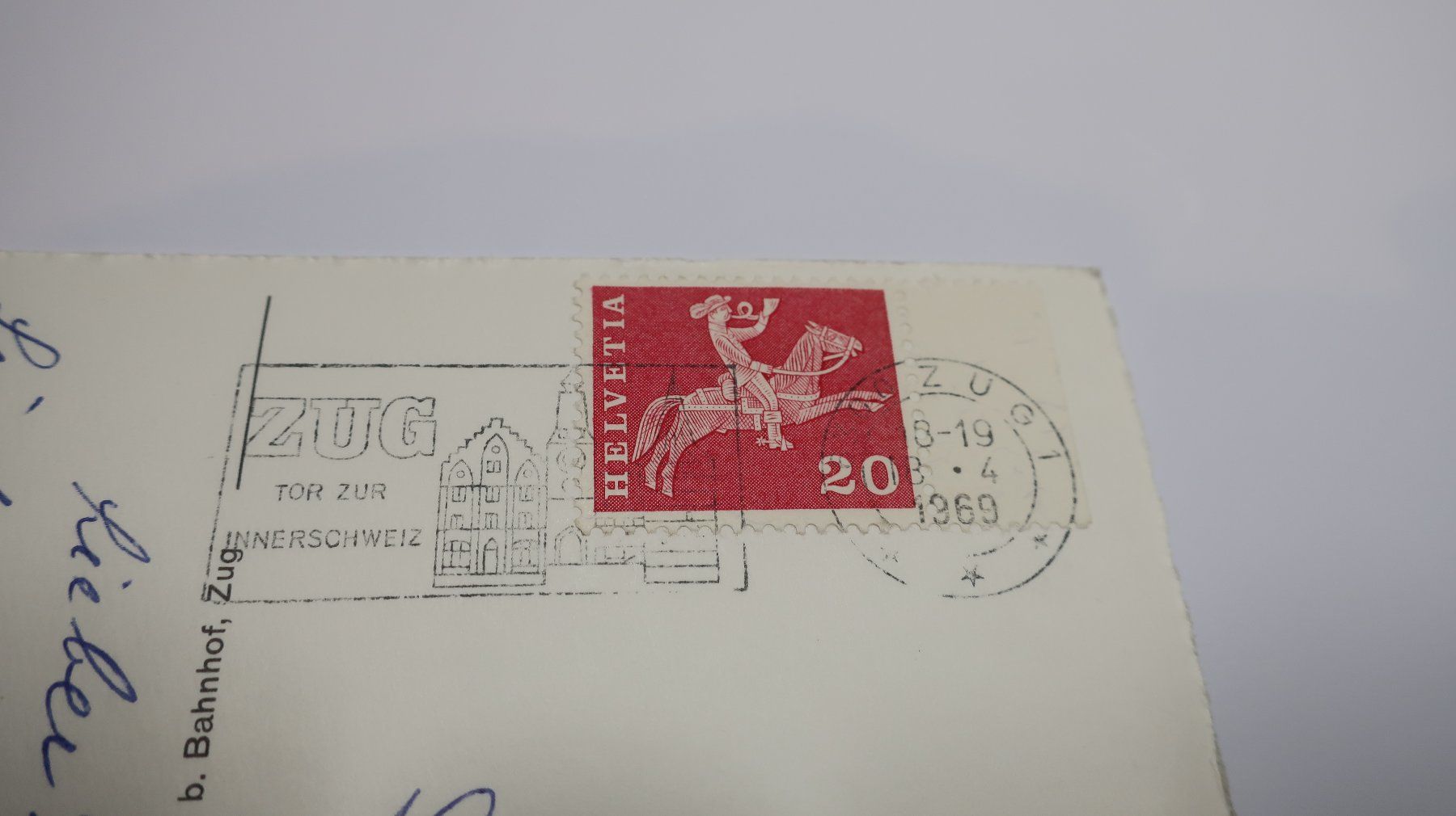 Cartoline postali: Zug mit den Wahrzeichen u. Rigi  1969 – Usato da Cormoret venduto da Pascalll2001 4